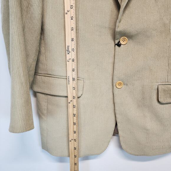 StudioSuits Corduroy Blazer Mens 40S Tan Suit Jacket Sport Coat Androgynous - Picture 7 of 13